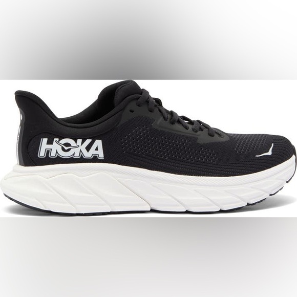 Hoka Mens Arahi 7 Athletic Shoes Sz 9.5 WIDE Black White main image 13